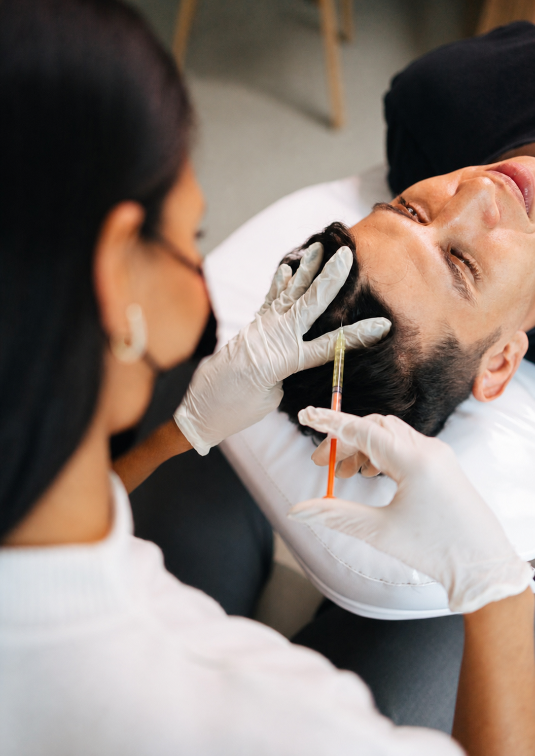 Professional skin treatment consultation
